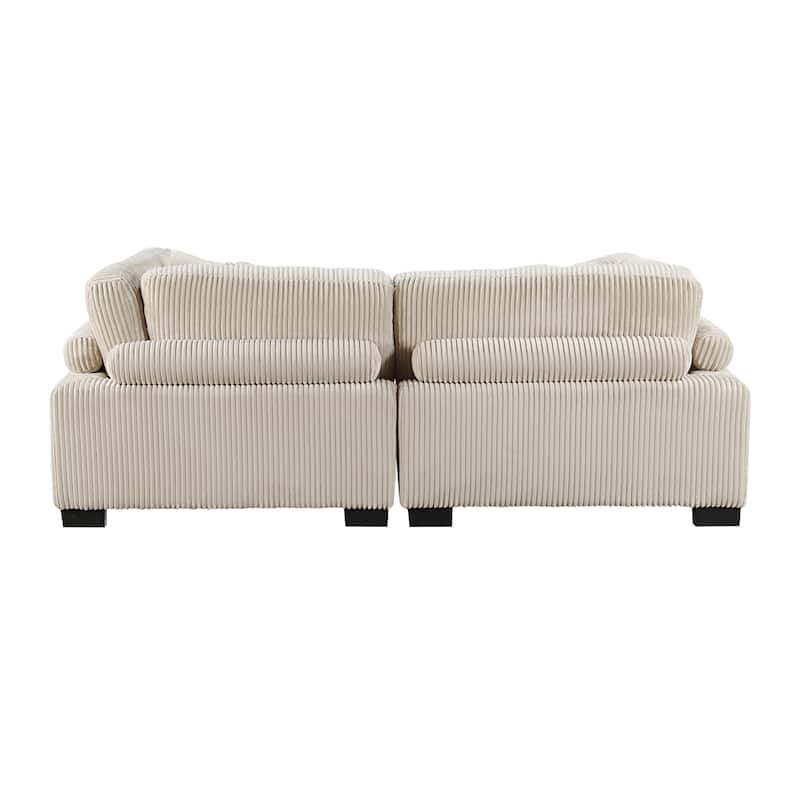 Braidy Corduroy Upholstered Living Room Loveseat