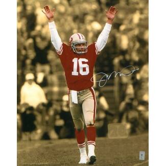 Shop Joe Montana Signed San Francisco 49ers 16x20 Photo Sepia
