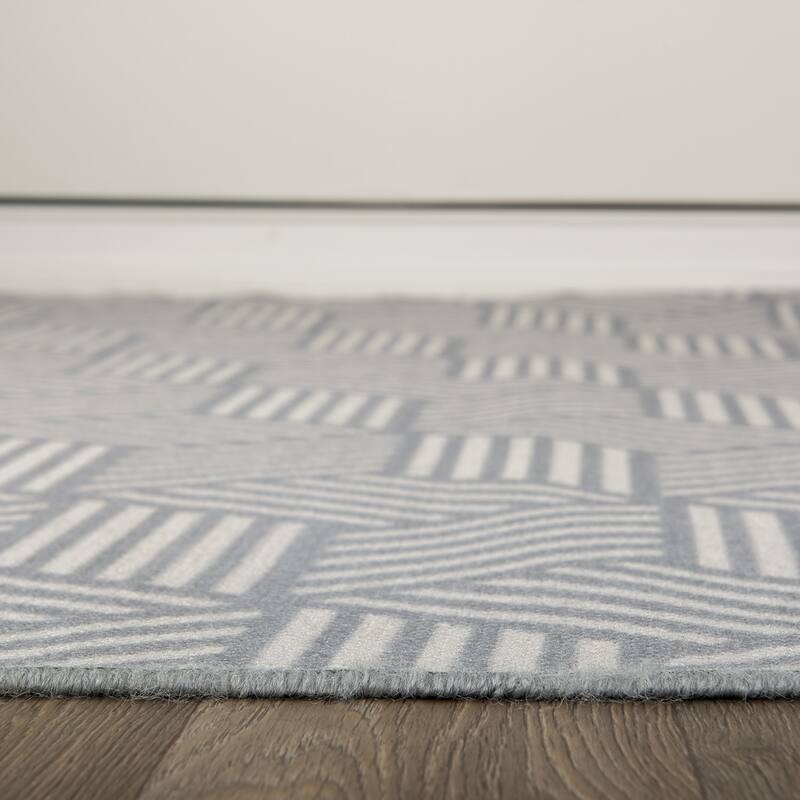 Contemporary Geometric Cubes Indoor/Outdoor Area Rug