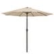 preview thumbnail 55 of 76, 9-ft Patio Market Umbrella with Tilting Pole, Waterproof & Breathable Canopy Beige