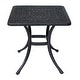 preview thumbnail 2 of 19, Flagstaff Cast Aluminum Outdoor Square End Table - 8' x 10'