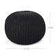 Abena Knitted Cotton Pouf by Christopher Knight Home