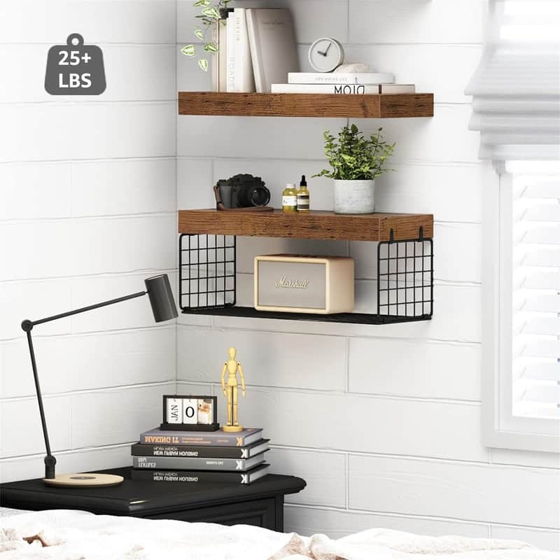 Bathroom Shelves Over Toilet Wall - 6.7"D x 15.7"W x 1.5"H