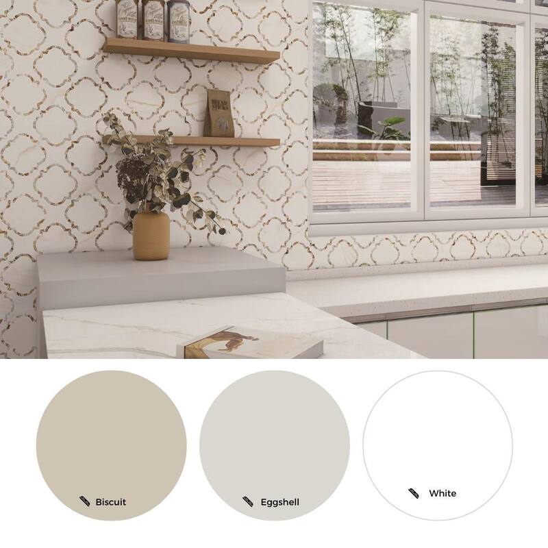 The Tile Life Delphi Pearl 12x12 Glass Backsplash Wall Tile