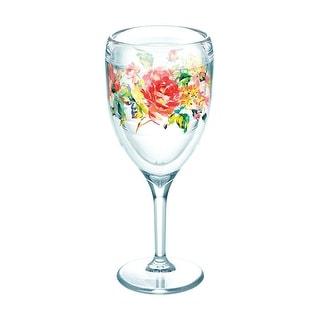 Tervis Red Roses Tervis 1244396 Wine Glass, Tritan, Fiesta Rose, 9 Oz - Bed Bath ...