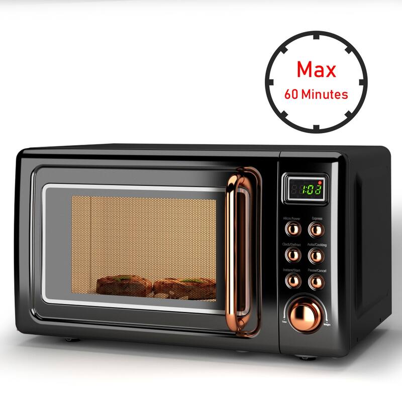 Costway 0.7Cu.ft Retro Countertop Microwave Oven 700W LED Display