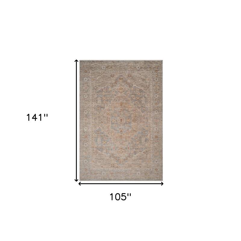 HomeRoots Floral Medallion Traditional Rectangle Area Rug