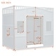 preview thumbnail 11 of 31, Full Size House Loft Bed With Ladder and Wardrobe