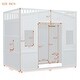 preview thumbnail 24 of 77, Modern Wood House Loft Bed with Ladder and Wardrobe