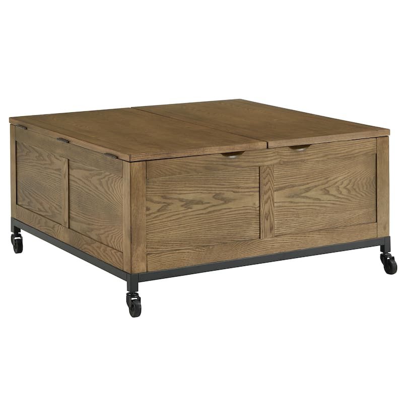 Shay Square Storage Trunk Coffee Table with Caster Wheels by iNSPIRE Q Artisan