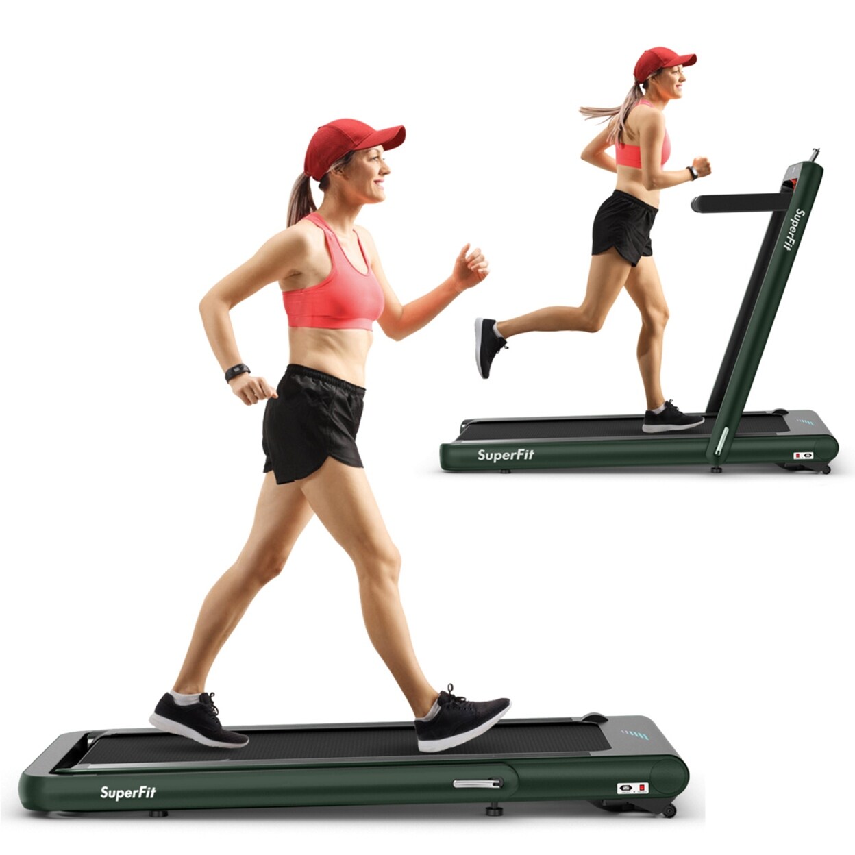 Gymax folding electric treadmill running fitness shop machine 800w