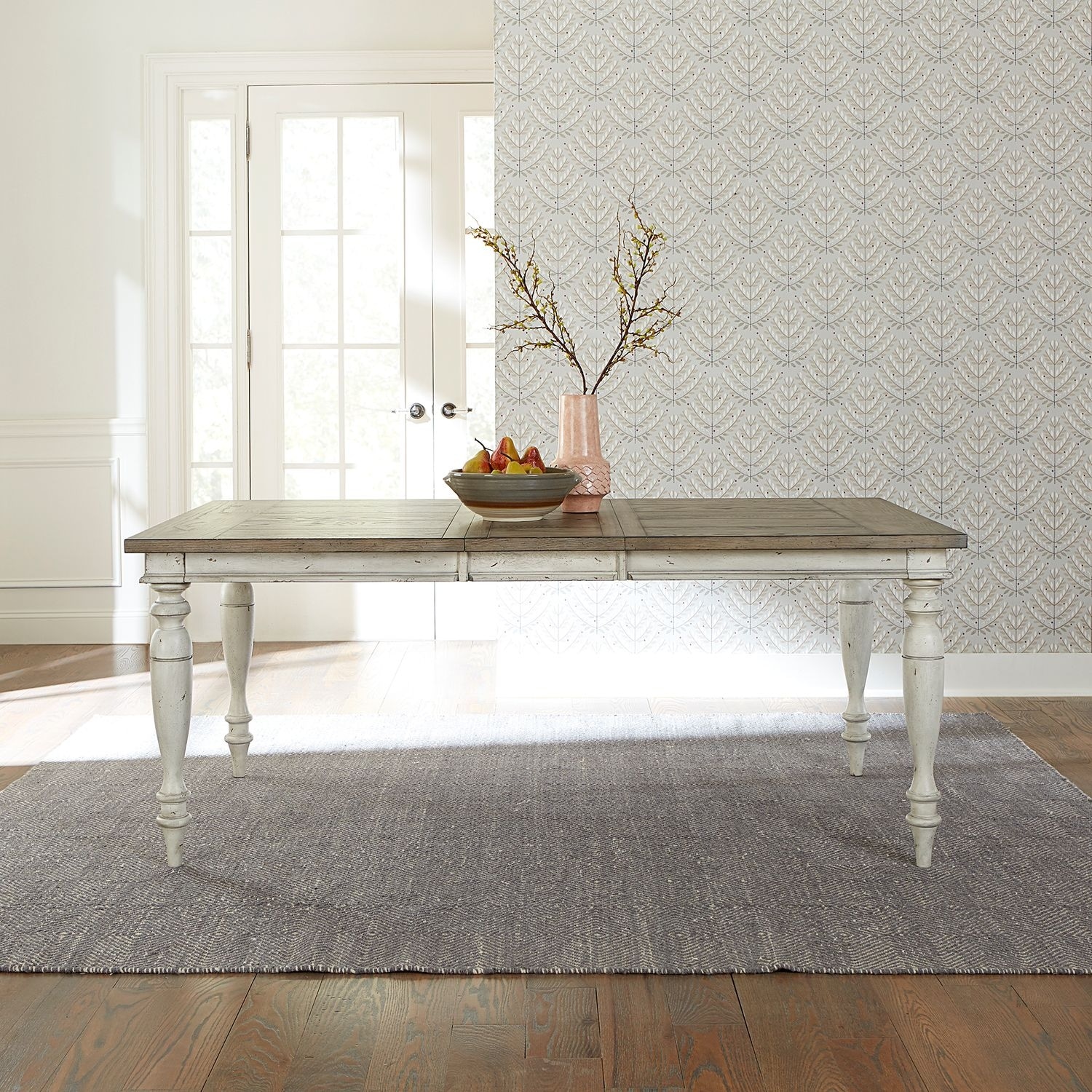 Liberty Furniture Whitney Rectangular Dining Table 14" Leaf Seats 6