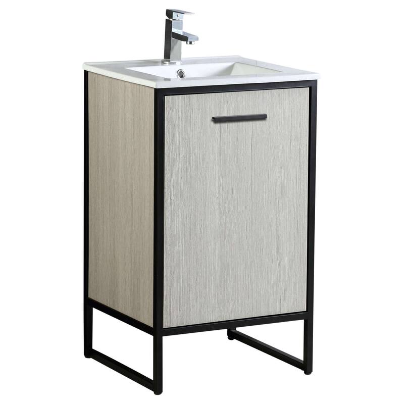 Vdara 24" Silver Gray Bathroom Vanity Cabinet Set