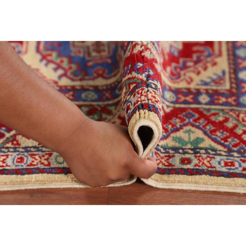 Kazak Accent Rug Handmade Oriental Wool Carpet - 2'8" x 4'0"