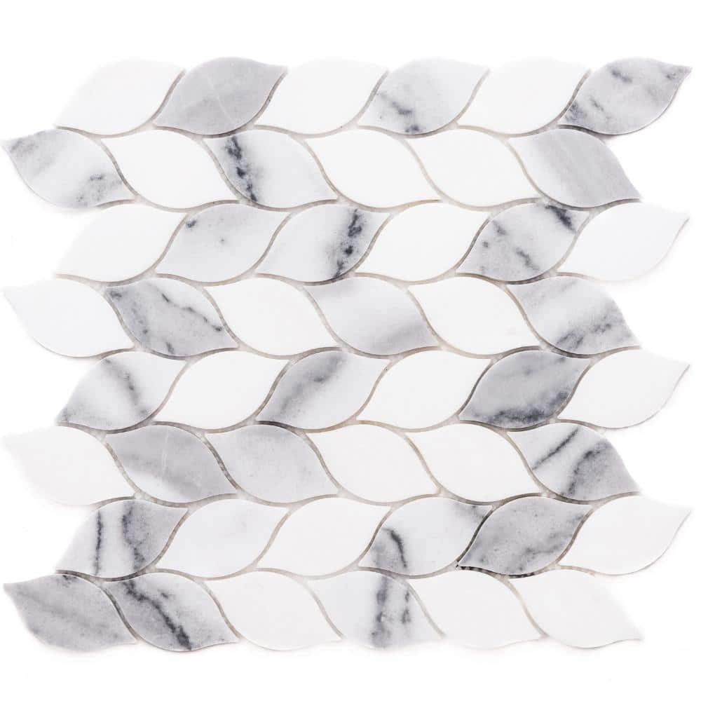 Santorini Braid 12x12 Polished Marble Mosaic Tile - Floor, Wall & Backsplash