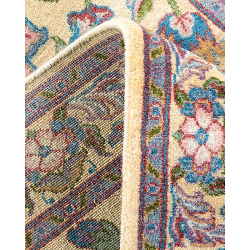 Overton Hand Knotted Wool Traditional Oriental Ivory Runner