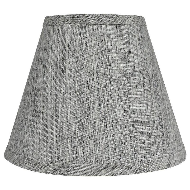 Hardback Faux Silk Conical Lamp Shade, 5 inch Top, 9 inch Bottom, 7 inch Slant - Single - Storm