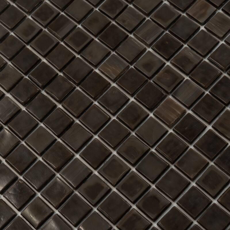 Apollo tile 12" x 12" Skosh Glossy Russet Brown Glass Tile (18.69 sq ft/case) - 20 Pack