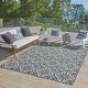 preview thumbnail 63 of 114, Gertmenian Solterra Bohemian Moroccan Global Weather Resistant Polypropylene Flatweave Indoor/ Outdoor Area Rug Collection 5'3"x7' - Cotto Black