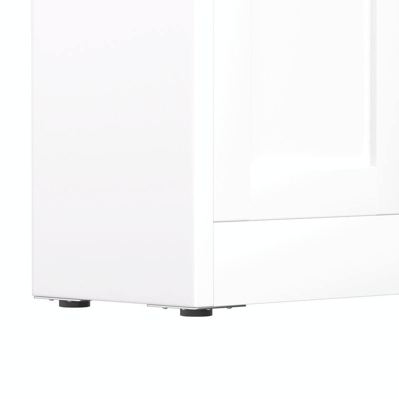 71" Tall Metal Bookcase with Door and Adjustable Shelves