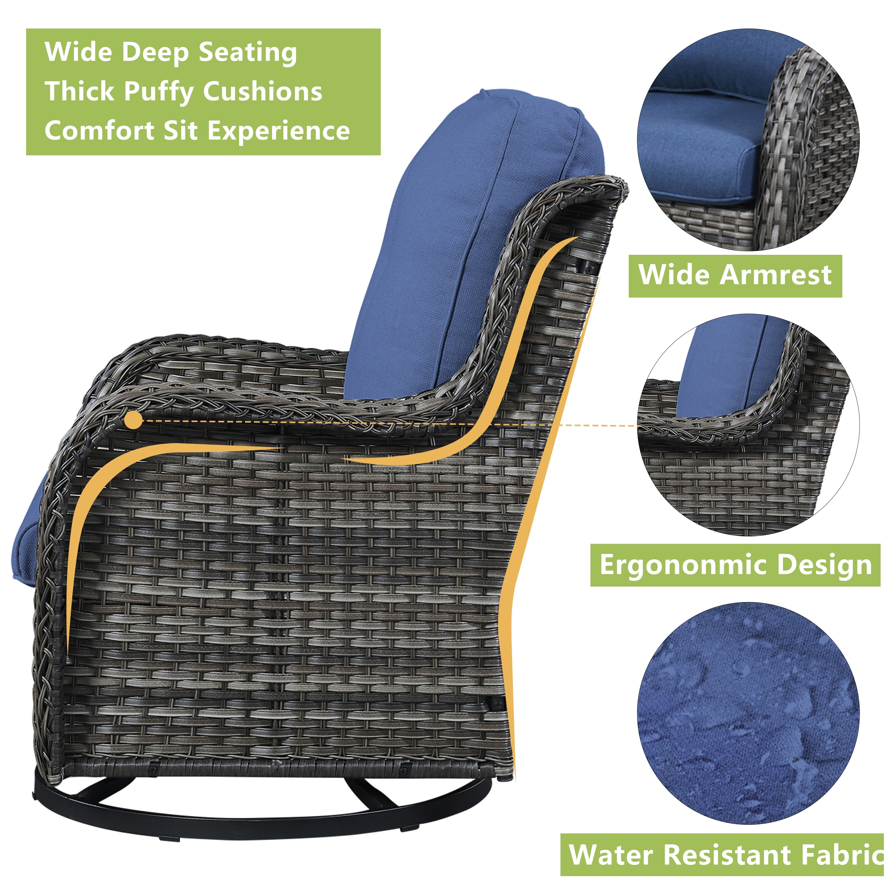 Better homes & gardens sale colebrook outdoor glider chair