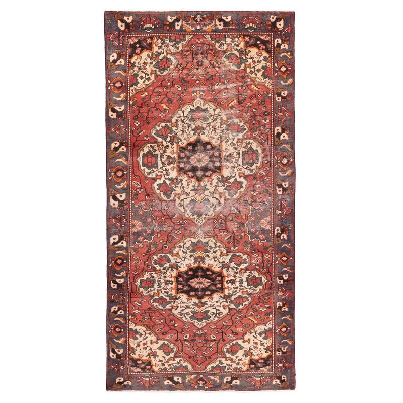 ECARPETGALLERY Hand-knotted Antalya Vintage Red Wool Rug - 4'8 x 9'8