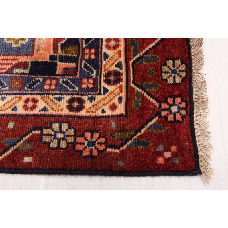 ECARPETGALLERY Hand-knotted Andelz Dark Navy Wool Rug - 4'5 x 9'0