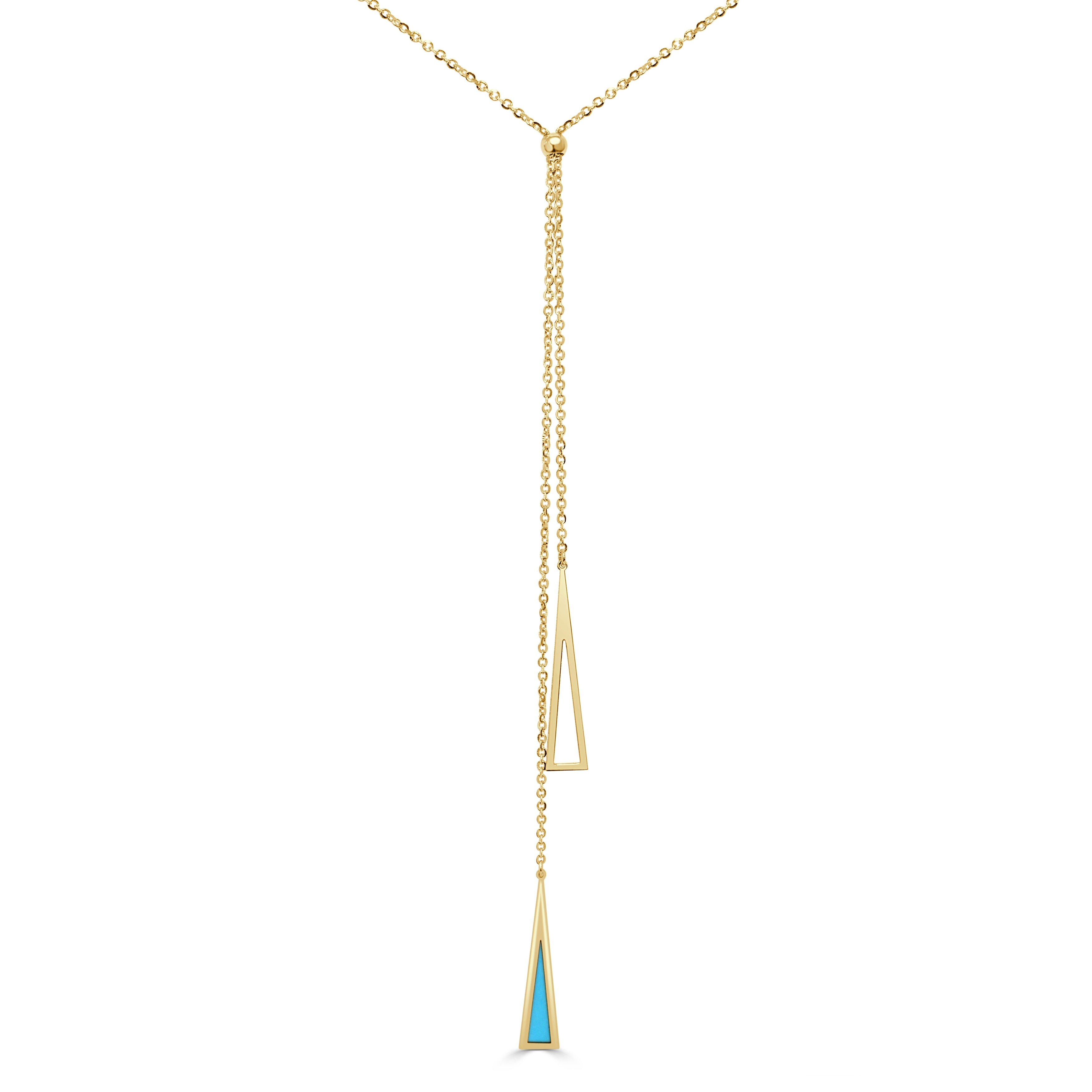 Joelle 14K Gold Turquoise Lariat Necklace