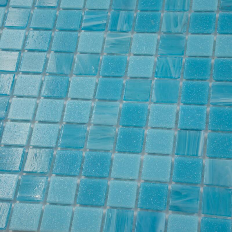 Apollo tile 12" x 12" Mingles Glossy Arctic Blue Glass Tile (20 sq ft/case) - 20 Pack