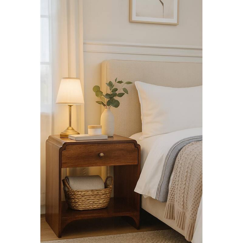 California Walnut Newton Bedside