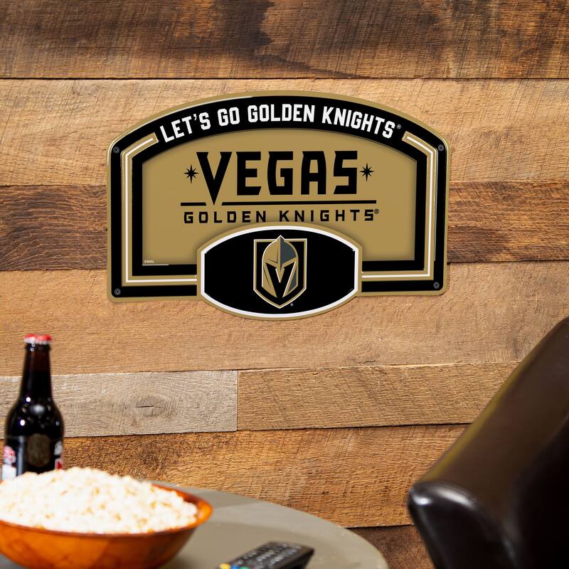 Vegas Golden Knights Embossed Steel Wall Sign, 11" x 17"