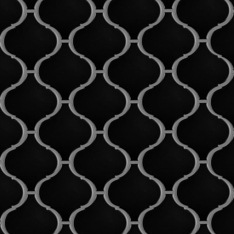 Merola Tile Metro Lantern Matte Black 9-1/2" x 10-3/4" Porcelain Floor and Wall Tile