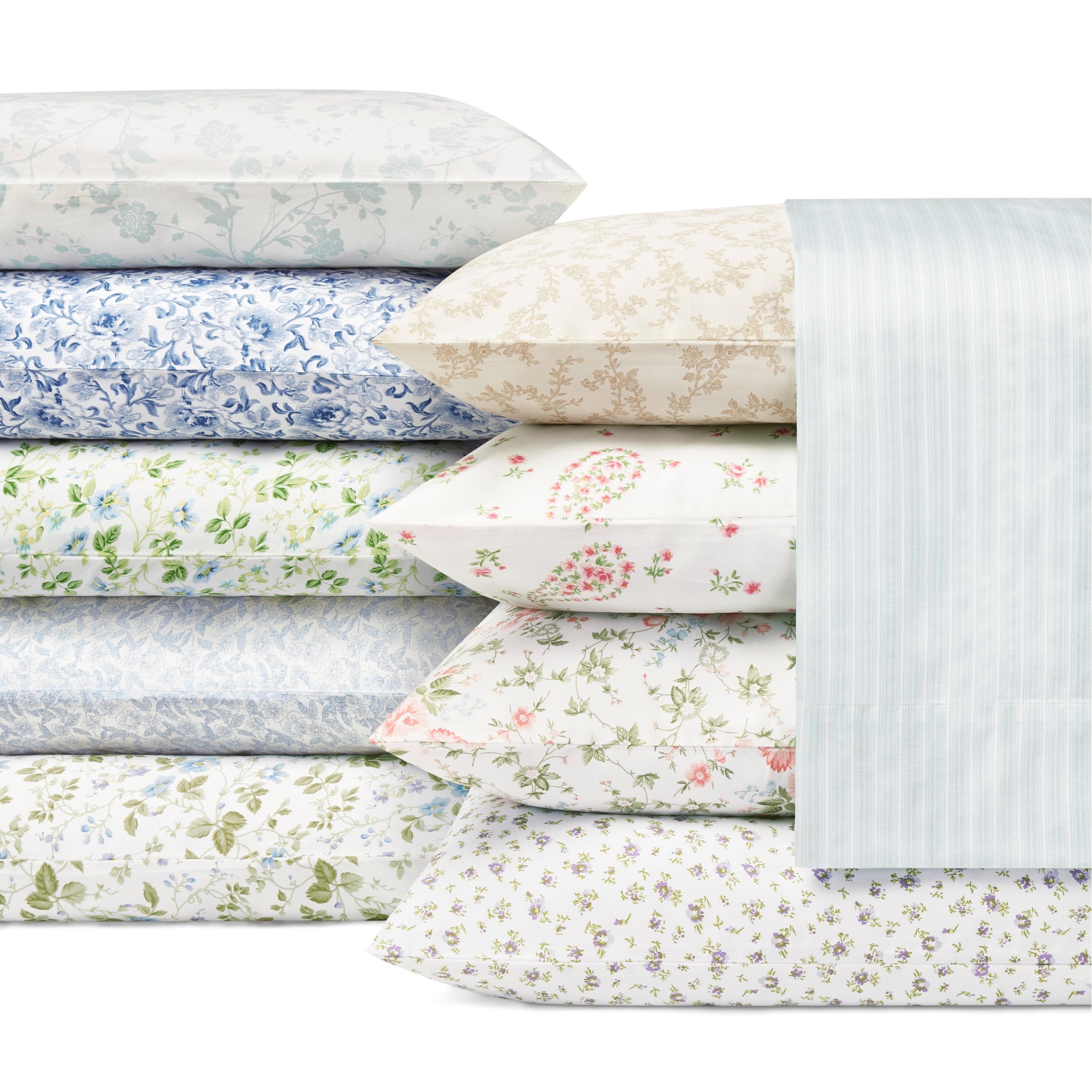 Laura Ashley Soft & Silky 300 Thread Count Sateen Cotton Sheet Set