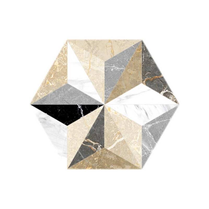 Osiris 8x9 Matte 3D Hexagon Porcelain Patterned Tile - Floor, Wall, Backsplash