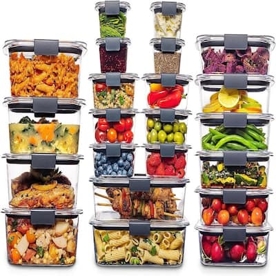 Storage Containers with Lids, Set of 22