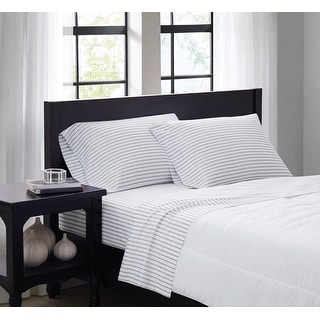 Truly Soft Pinstripe 4 Piece Sheet Set