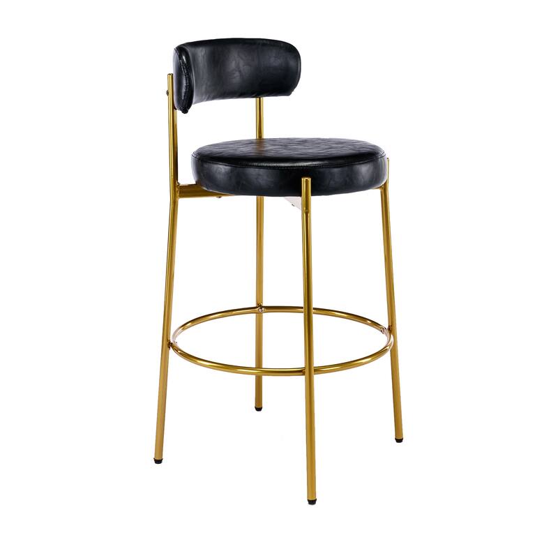 Counter Height Bar Stools Set of 2 Modern Armless Chairs