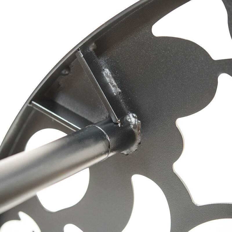 Devon Outdoor Bistro Aluminum Dining Table with Floral Cutout and Weather Resistant for Patios & Garden - 29 x 31.1