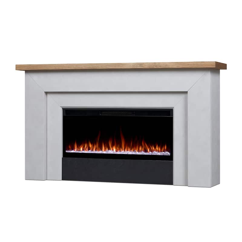 Malie 68" Smart Landscape Electric Fireplace in Venetian Gray by Real Flame