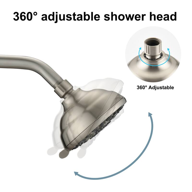 YASINU 7 Function Shower Head High Pressure Shower Heads Adjustable