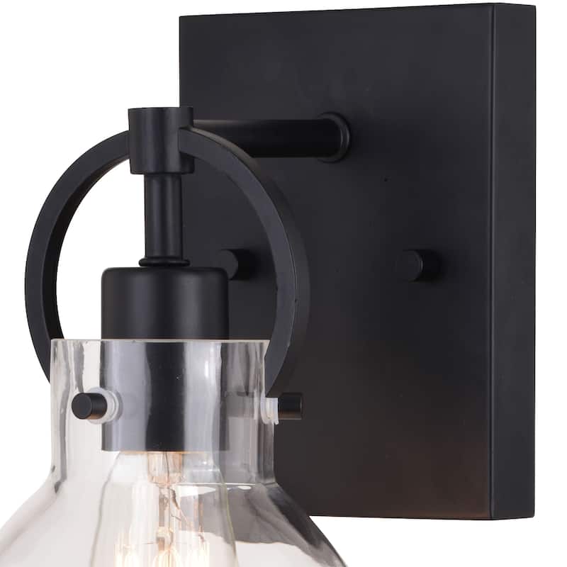Ogden Contemporary Bathroom Vanity Light Fixture Clear Glass