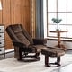 preview thumbnail 6 of 14, Mcombo Recliner Chair with Ottoman, Fabric Massage Swivel Chair