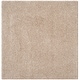 preview thumbnail 70 of 121, SAFAVIEH Athens Shag Ilaha 1.5-inch Thick Rug 6'7" Square - Beige - Square