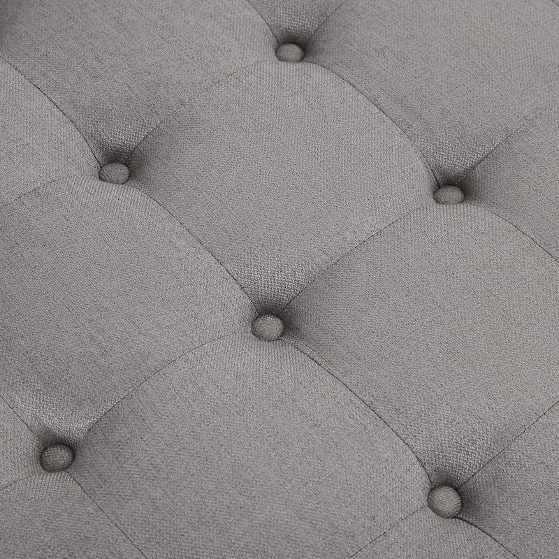 HUIMO Large Square Storage Ottoman with tray for Living Room and Bedroom, Grey 30"W x 30"D x 18.1"H
