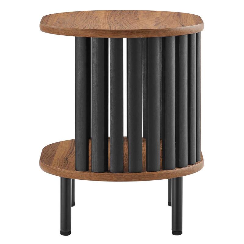 Collins Modern Two-tone Wooden Accent End Table with Shelf