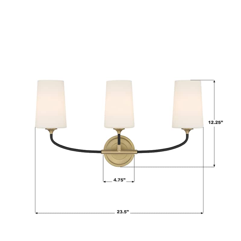 Crystorama Lighting Group NIL-70013 Niles 3 Light 24" Wide Vanity