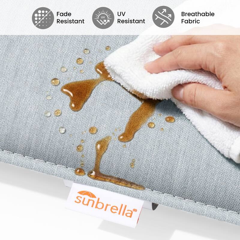 Outdoor Patio Cast Aluminum Swivel Bar Stools with Sunbrella Cushion