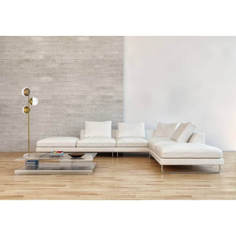 Mid-century Modern Clear Glass 3-light Floor Lamp