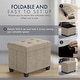 preview thumbnail 4 of 5, Ornavo Home Collapsible Rectangle Small Storage Ottoman with Legs - 12" x 16" x 12"