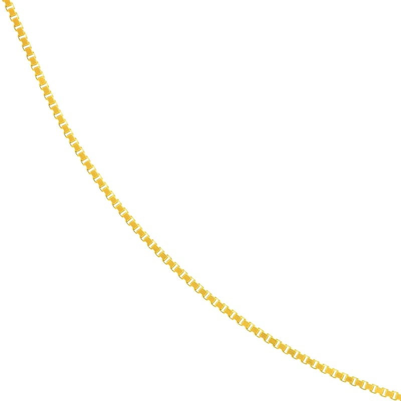 Curata 10k Yellow Gold 0.73mm Box Chain Necklace (Lobster)